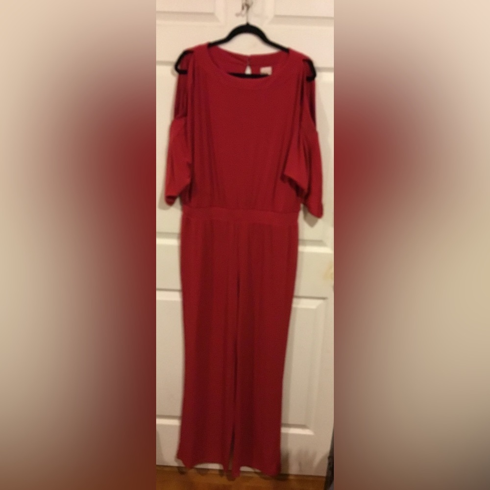 NWT Chico’s size 2 red jumpsuit